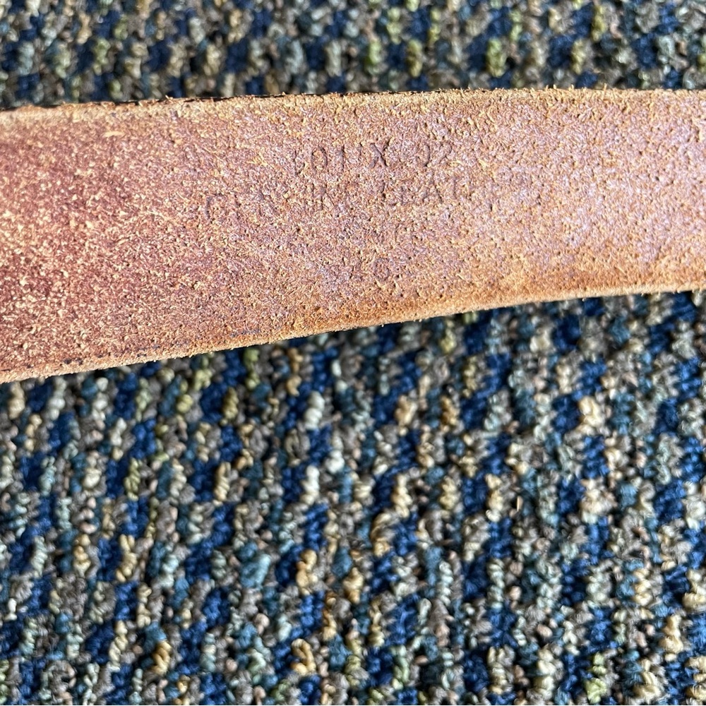 Embossed Genuine Leather Belt 51”Brown Bohemian Western - Picture 4 of 8